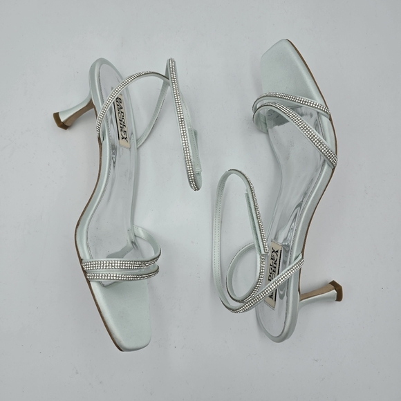 Badgley Mischka Ultra Kitten Heels, Soft Blue Radiance, Women's 6.5 - Picture 8 of 13